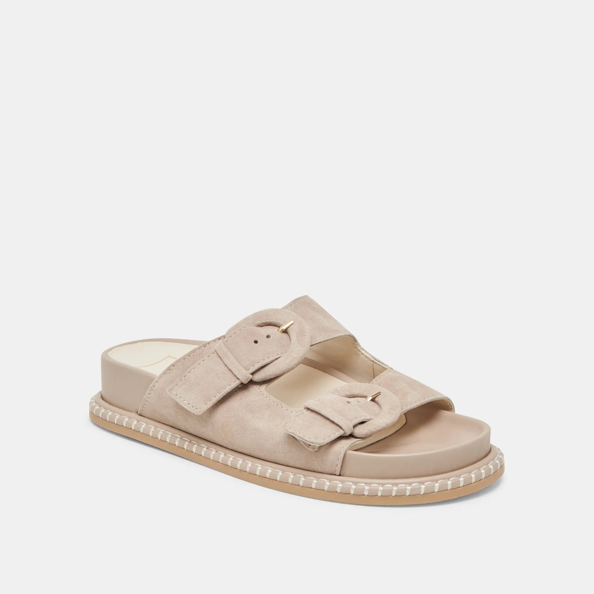 Low Profile Collar Padding Athletic materials SHAUNY SANDALS DK TAUPE SUEDE