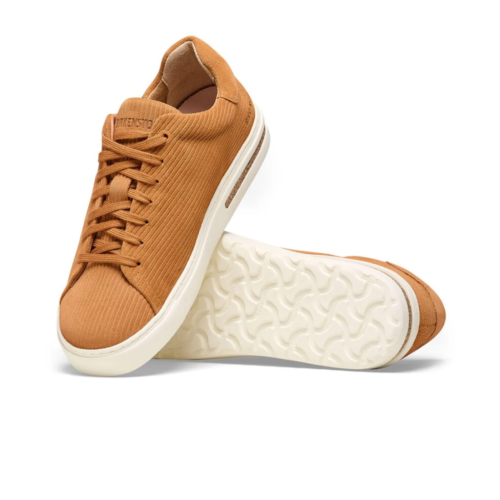 Opulent Edge Flat Sole Birkenstock Bend Narrow Sneaker (Women) - Corduroy Cork Brown