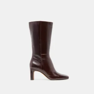 indoor shoes RIGGS WIDE CALF BOOTS CHOCOLATE LEATHER