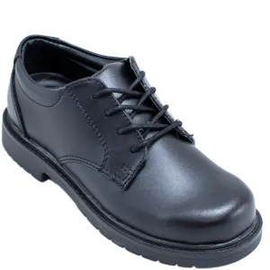 Versatile Silhouette Boys' Scholar Black Leather Dress Shoes