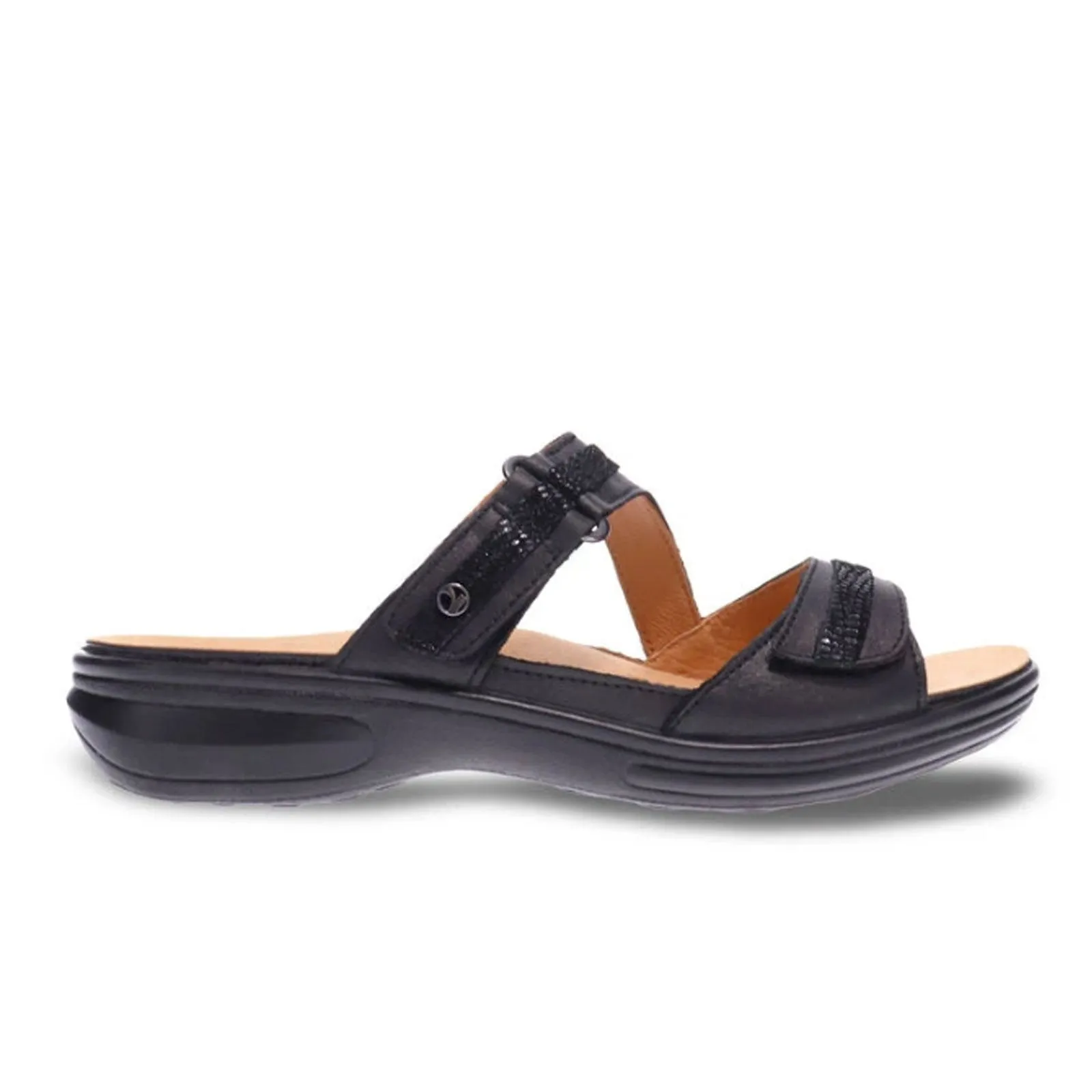 Quality Construction Revere Rio Slide Sandal (Women) - Onyx/Black Lizard