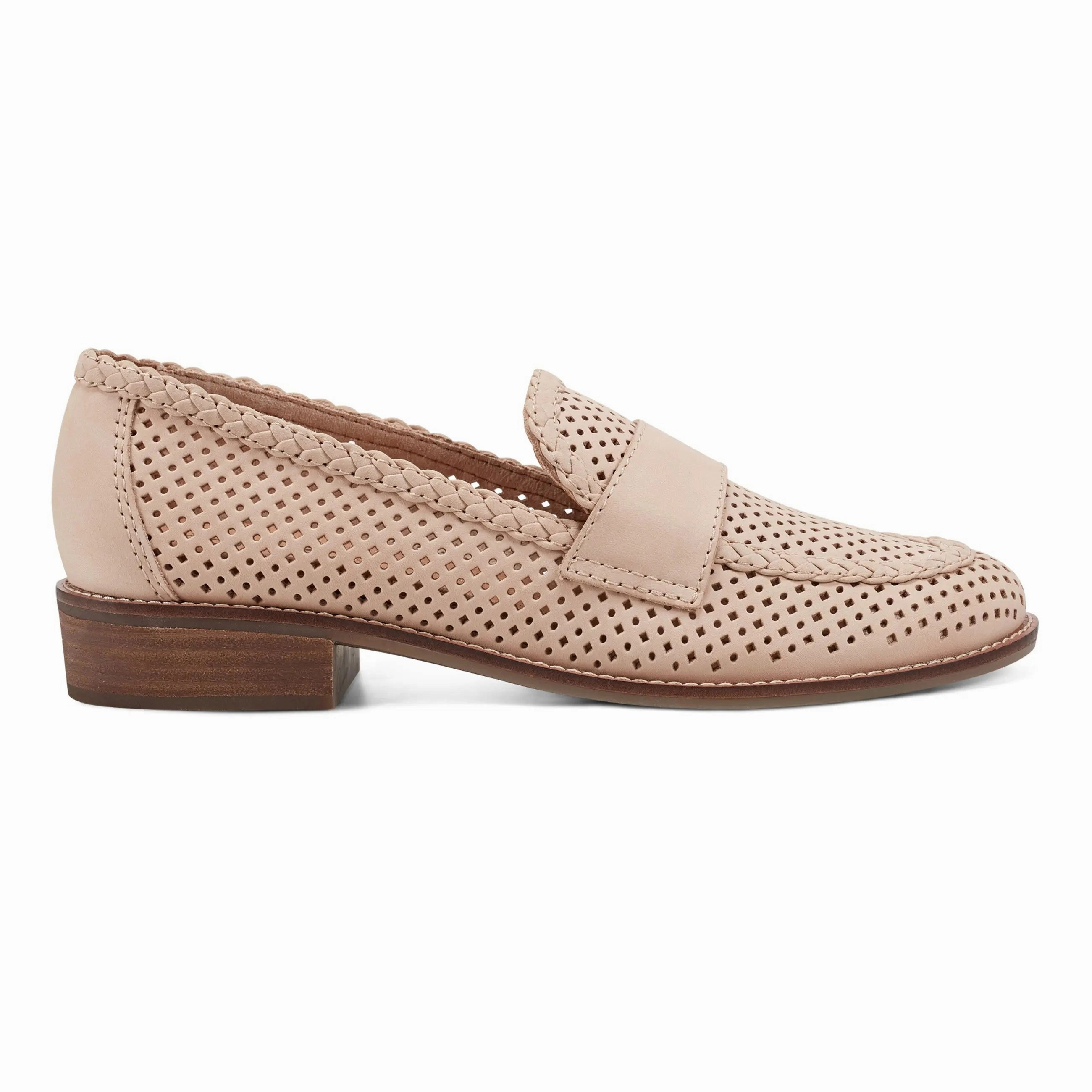 Evvie Casual Slip-On Perforated Loafers Client Meet Nature Glow