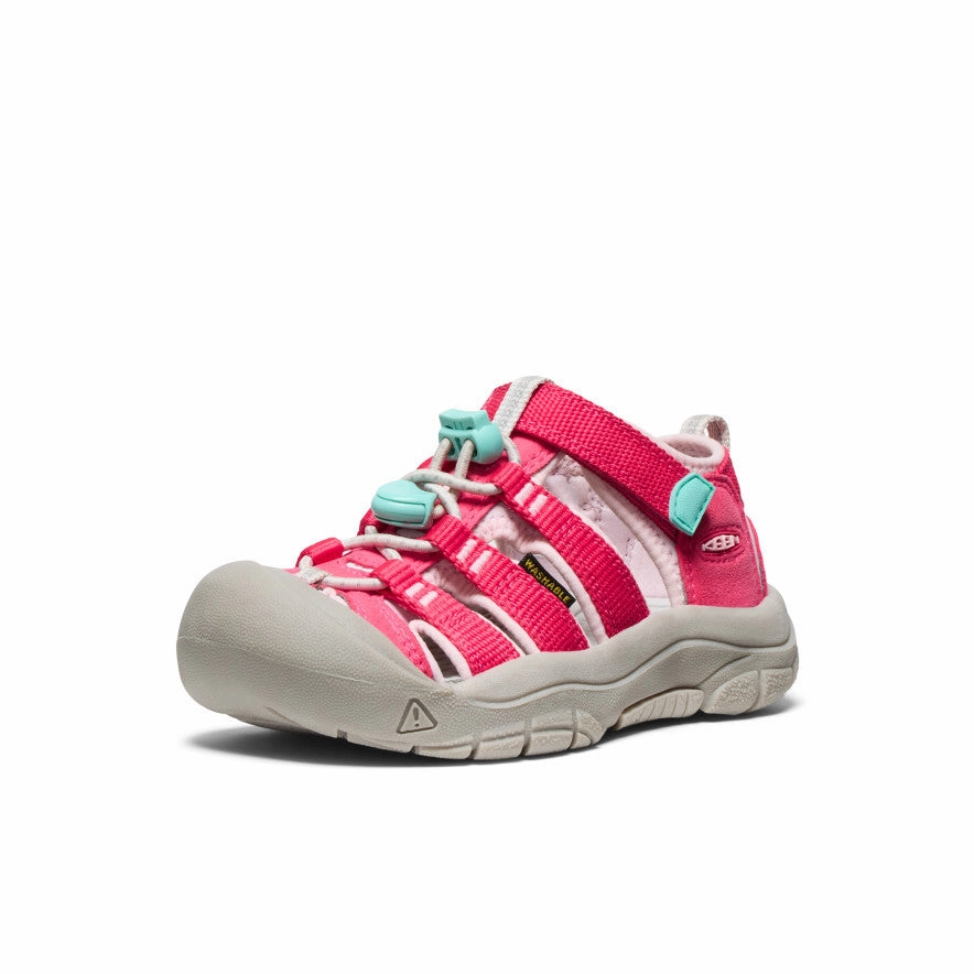 Little Kids' Newport H2  |  Raspberry/Giggle Pink Foot Love Sustainable Cork Footbed