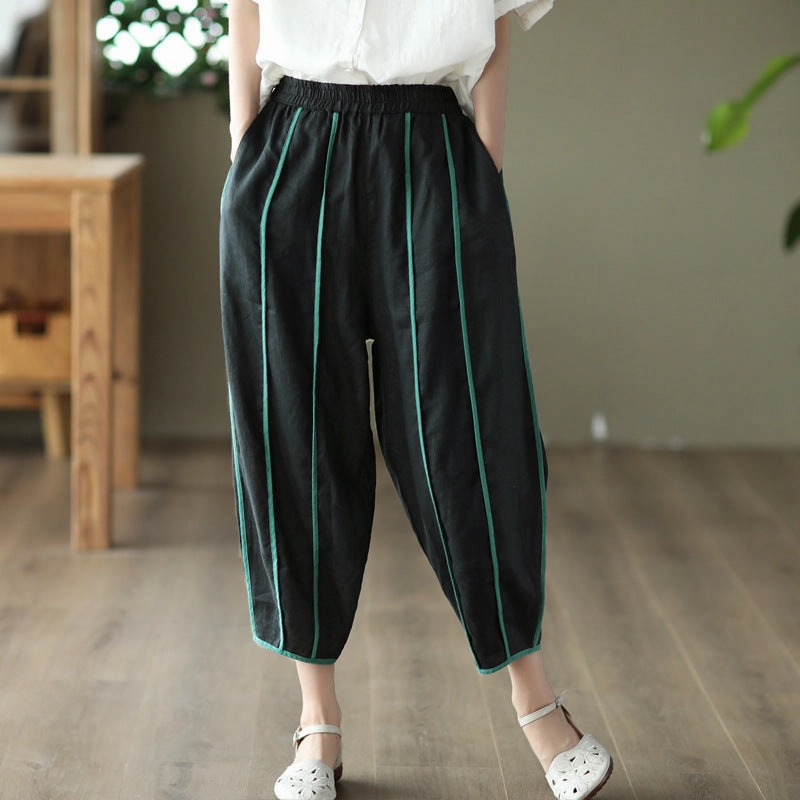 Moisture Management Women Summer Cotton Linen Pants