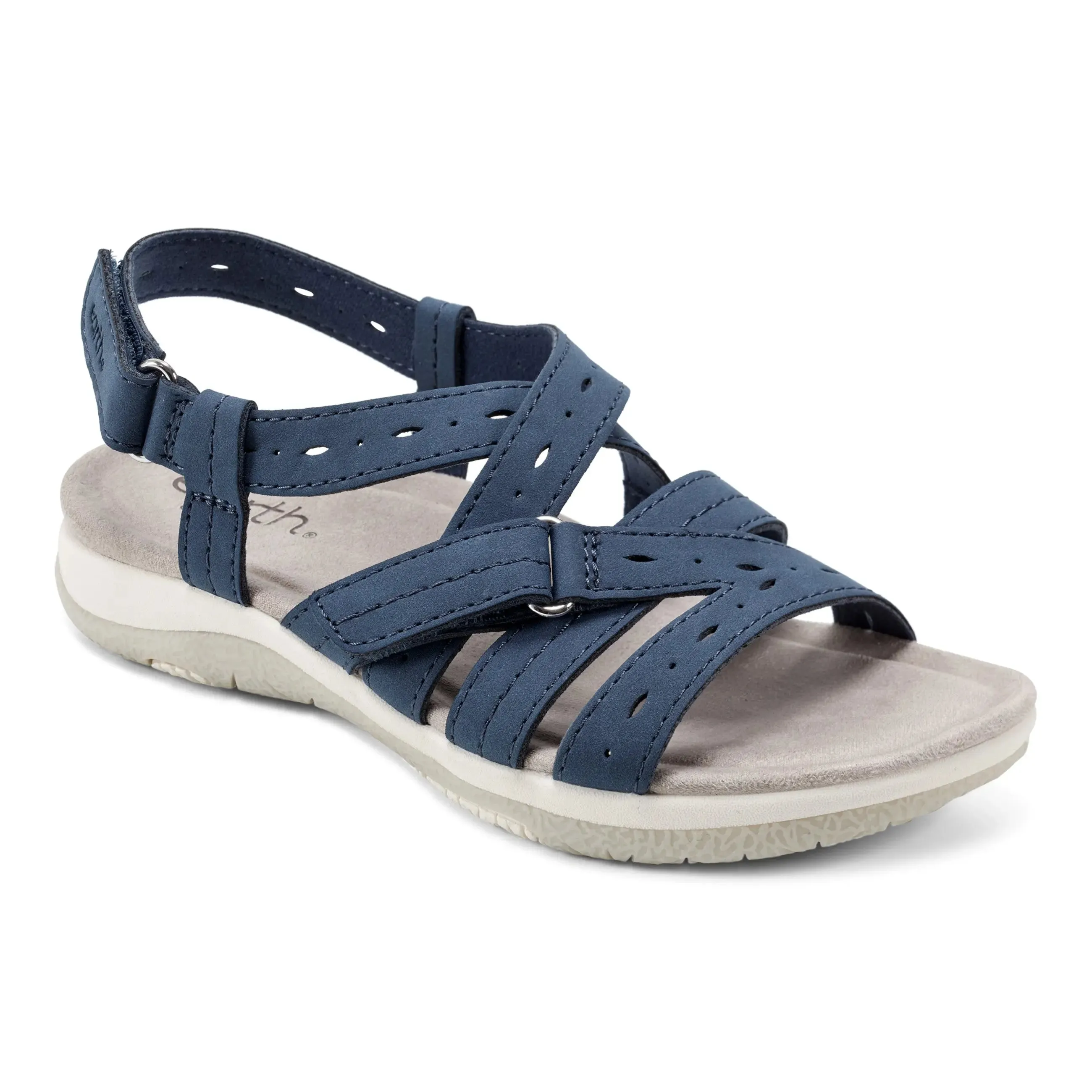 high - heeled Samsin Round Toe Strappy Casual Flat Sandals