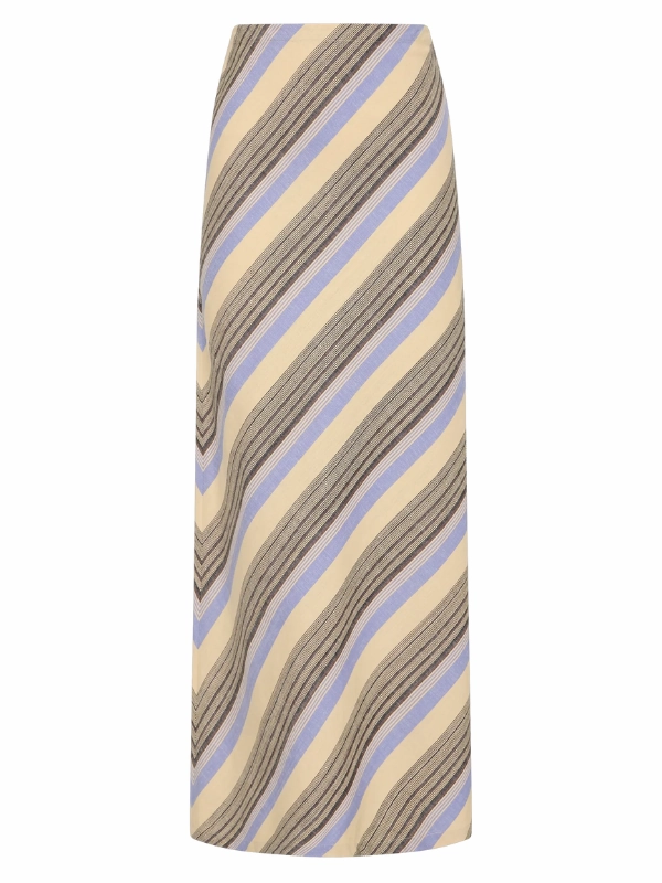 Elise Skirt in Marine Stripe Light Mood Fade Resistant Cloth