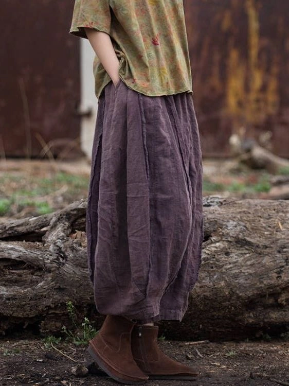 2024 Spring Casual Linen Pants Comfortable lining Smooth Feel