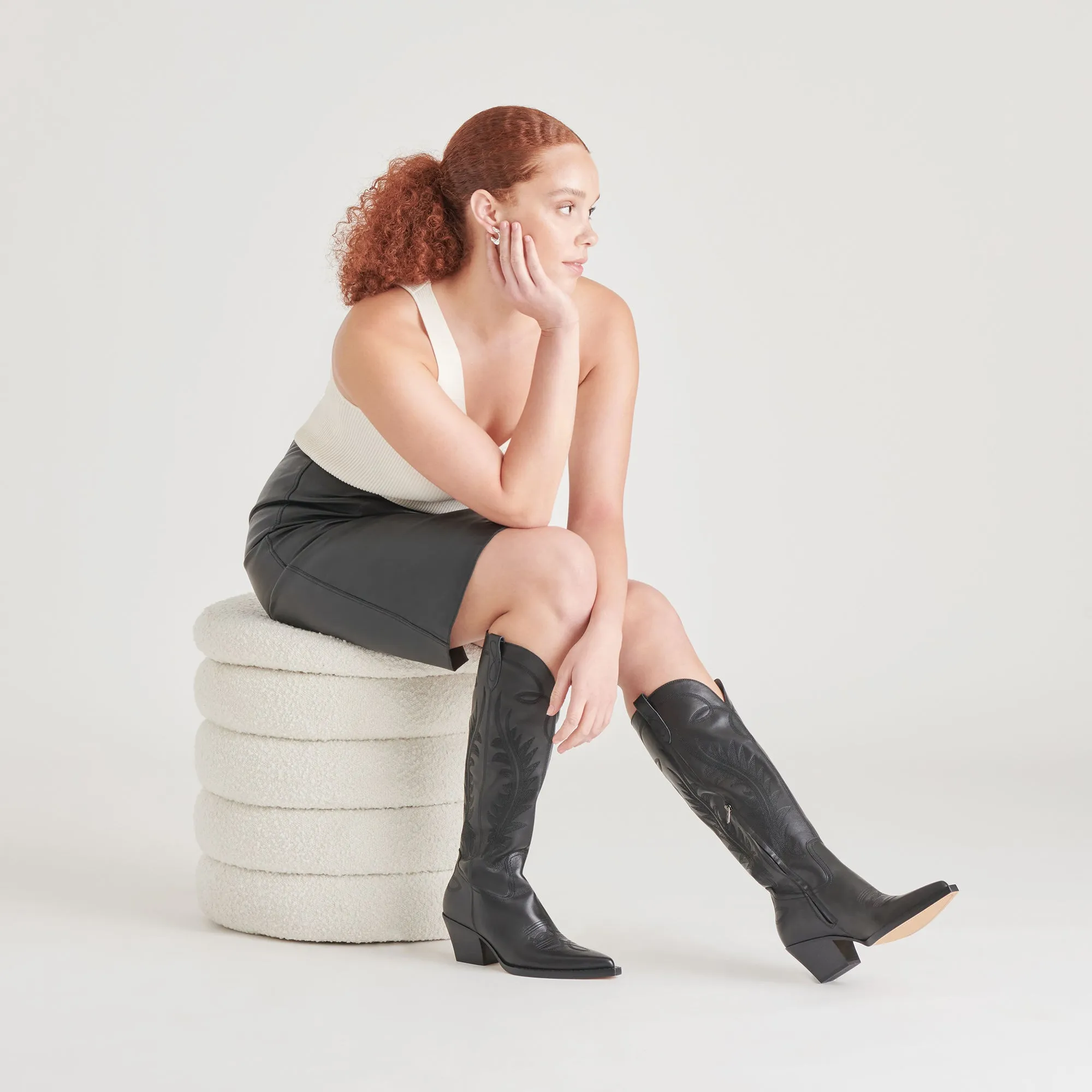 RYATT BOOTS BLACK LEATHER Sustainable Footwear Technology Recycled Outsole Material