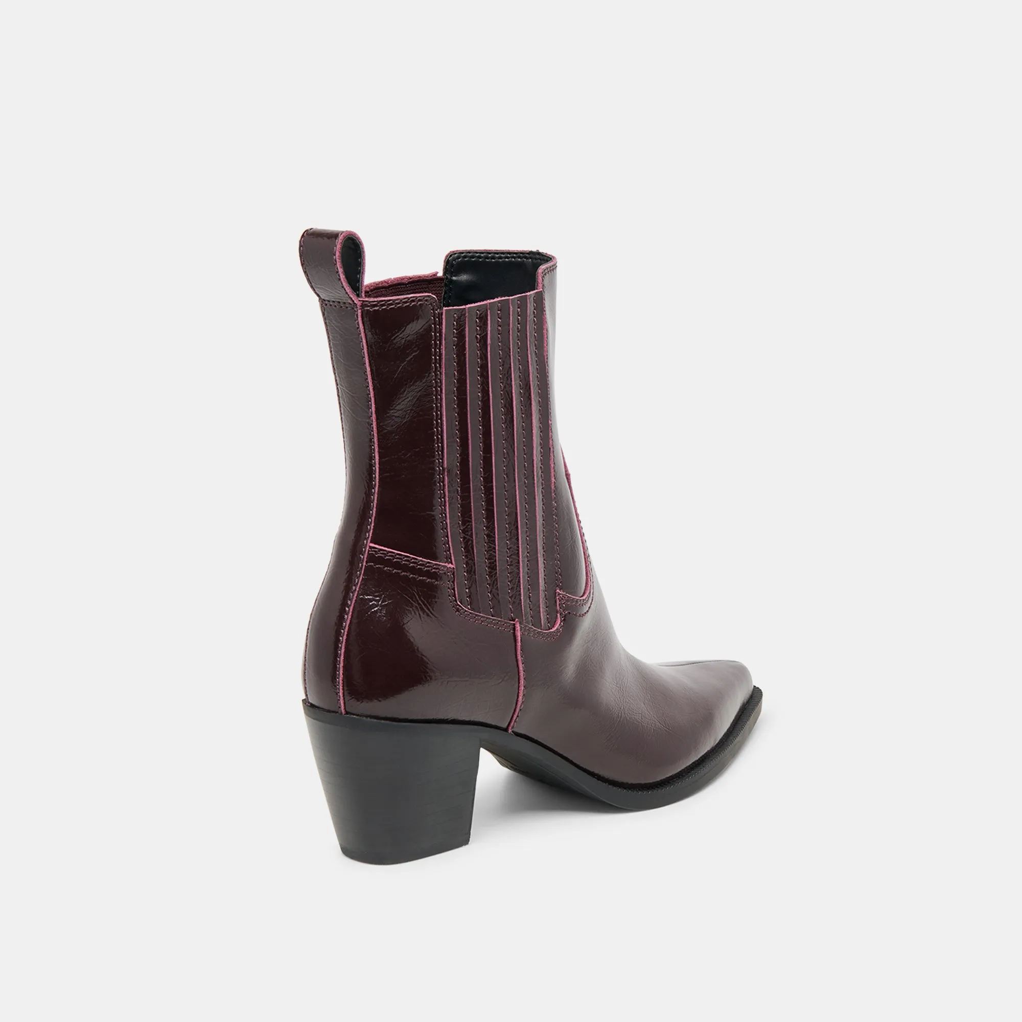 Microperforated Ventilation airflow SLIM BOOTIES MULBERRY CRINKLE PATENT