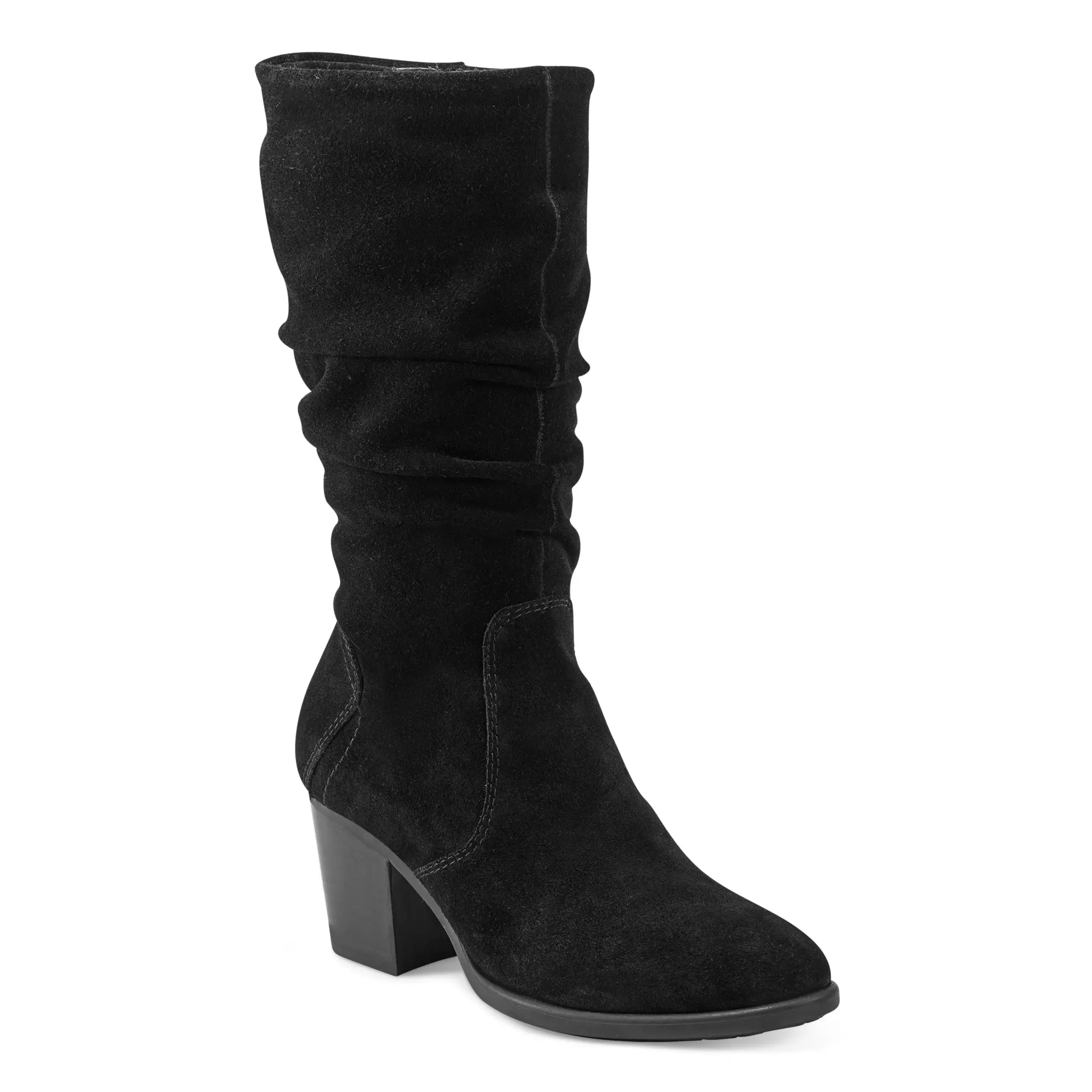 Vine Block Heel Almond Toe Casual Boots Slip Resistant Traction