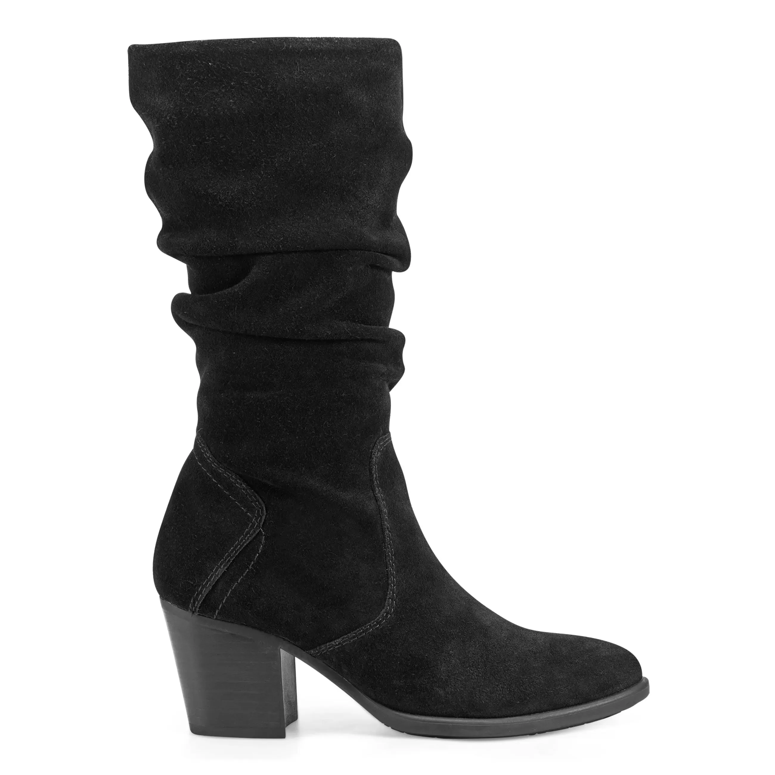 Vine Block Heel Almond Toe Casual Boots most comfortable snowy