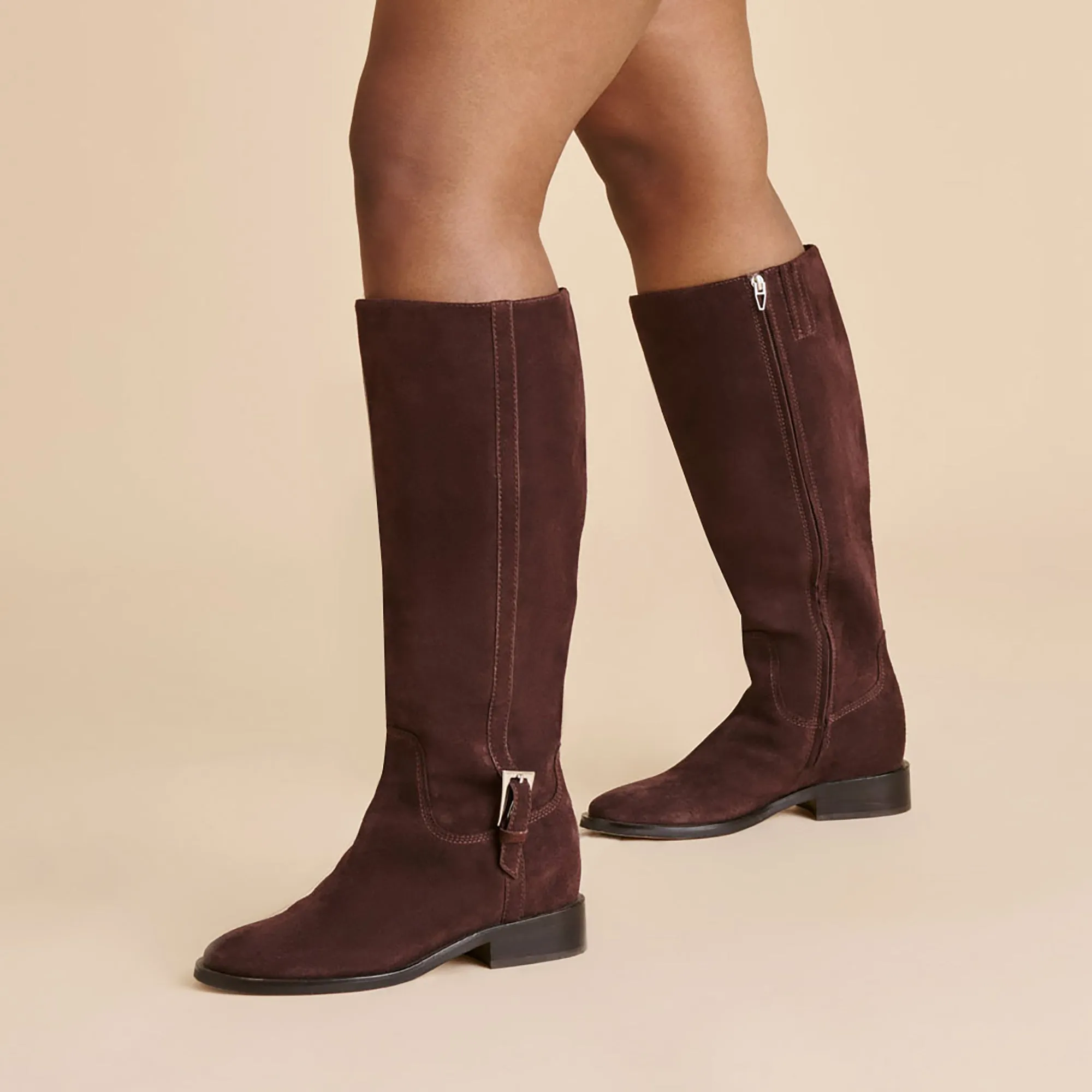 City Gear Structured Feel KILIAN H2O WIDE CALF BOOTS MAHOGANY SUEDE