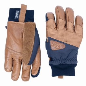 Snowcrew Leather Gloves Quick Fasten Buckles