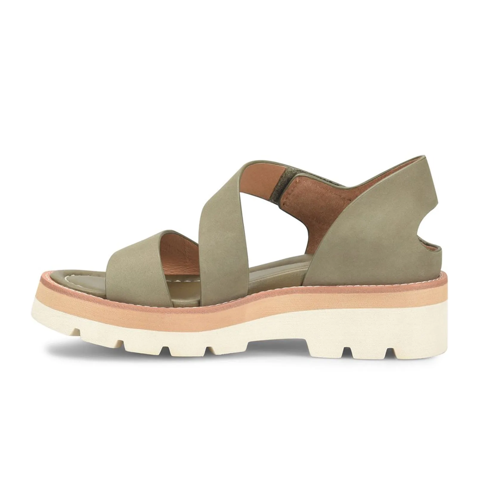 Outdoor Relax Friction Resistant Design Sofft Pru Backstrap Sandal (Women) - Pale Olive