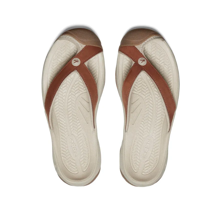 Footwear Fit Active Wear Shoes Women's Waimea Leather Flip-Flop  |  Sorrel Horse/Plaza Taupe