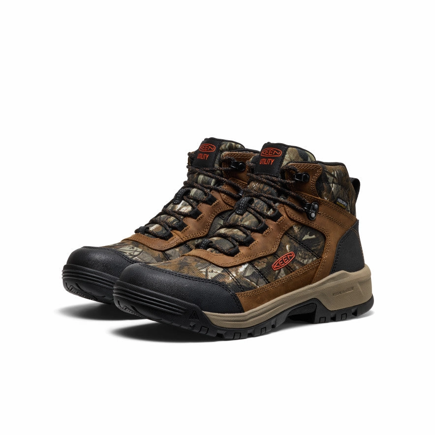 Men's Skokie Waterproof Work Boot (Soft Toe)  |  Camo/Black Ventilated Footbed Stable Support Cold Climate