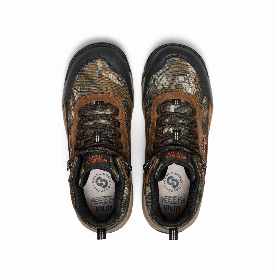 Travel Easy Indoor Use Men's Skokie Waterproof Work Boot (Soft Toe)  |  Camo/Black