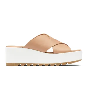 Sorel Cameron Flatform Slide Sandal (Women) - Honest Beige/Sea Salt Road