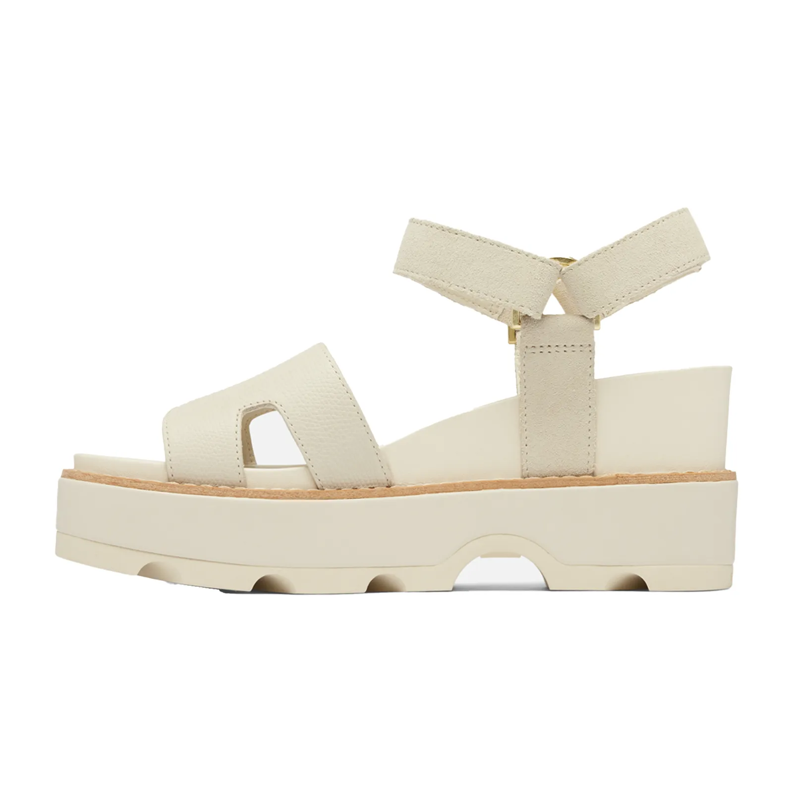 Sorel Joanie IV Ankle Strap Wedge Sandal (Women) - Chalk/Chalk Quick Sandals