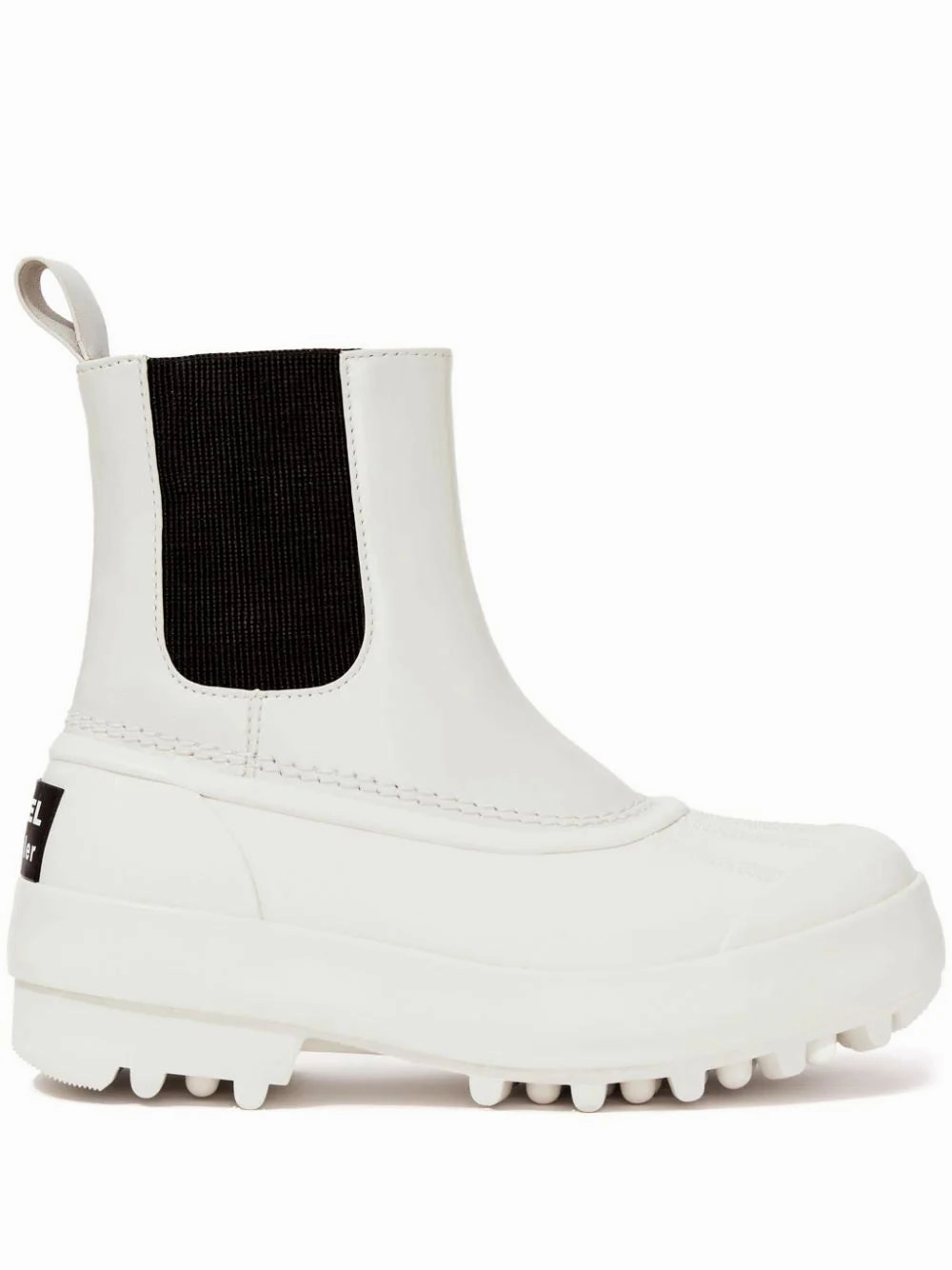 SOREL x Proenza Schouler Caribou Chelsea Boots in Chalk/Black Smile Glow
