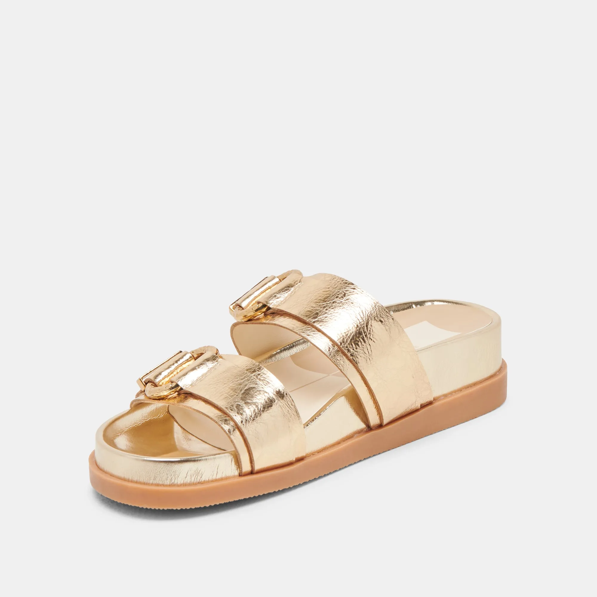 Traction pods SOYA SANDALS GOLD DISTRESSED LEATHER