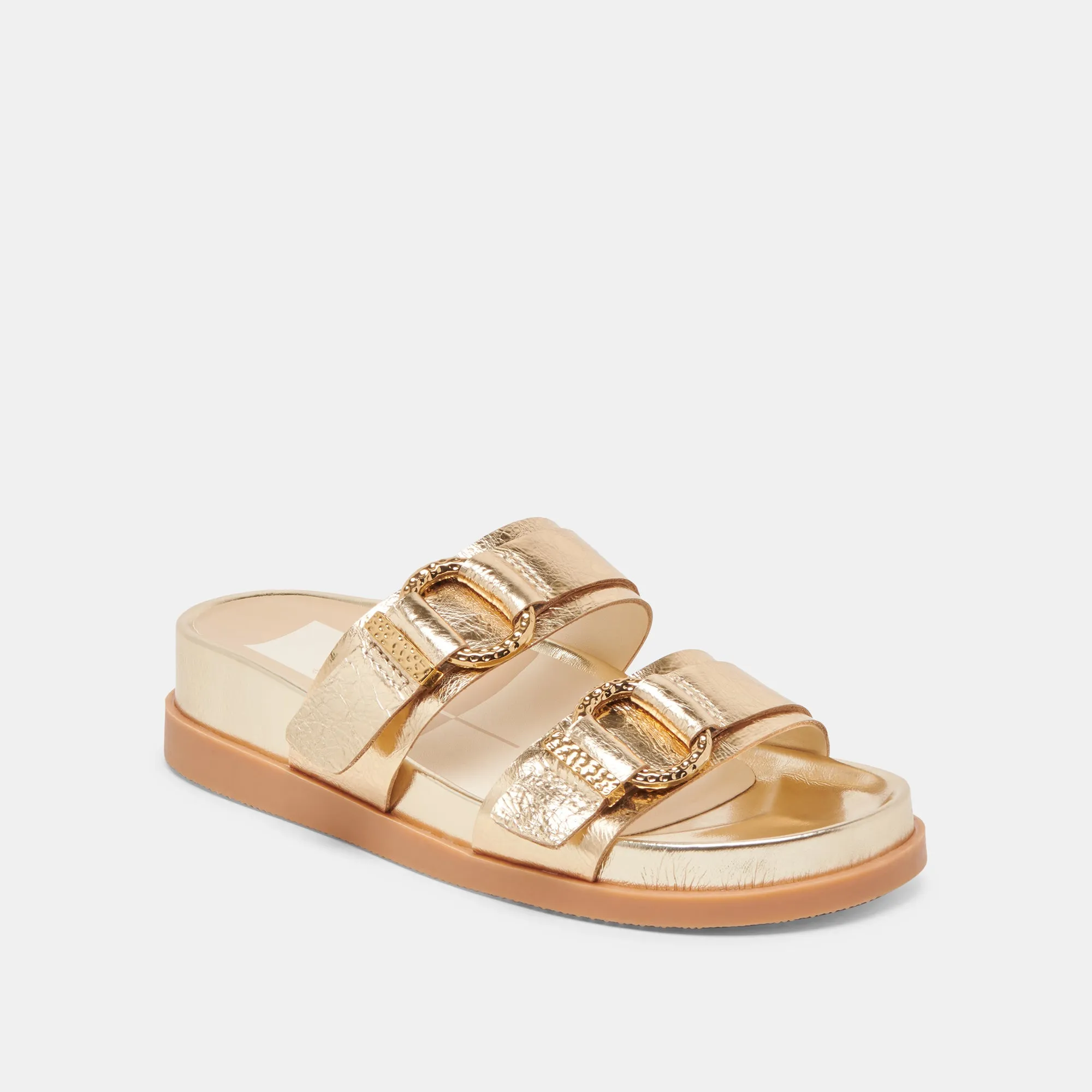 SOYA SANDALS GOLD DISTRESSED LEATHER party - related advantages Adaptive Fit System