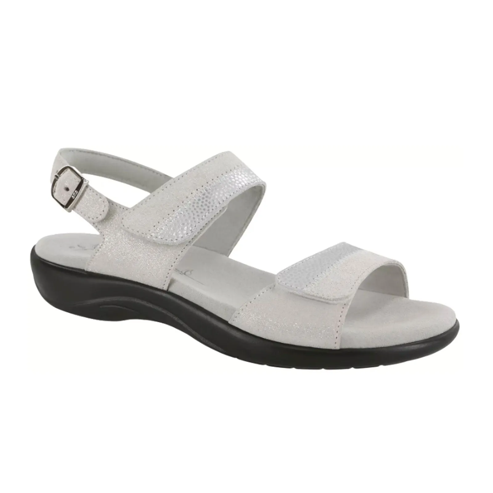 SAS Nudu Backstrap Sandal (Women) - Silver Mist Quick Relax Fit Shoes Soft Slip