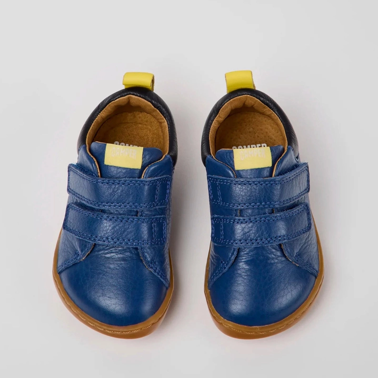 Camper Kids Baby PEU Navy Blue Leather Sneakers Shoes Anytime Fit Street Day