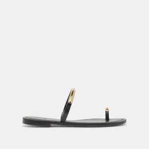 WINK SANDALS BLACK LEATHER release