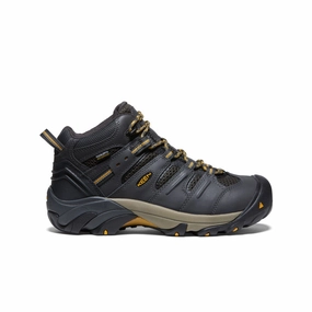 Men's Lansing Mid Waterproof (Steel Toe)  |  Raven/Tawny Olive Outdoor Hiking