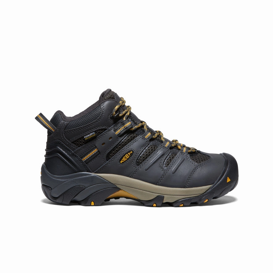 Men's Lansing Mid Waterproof (Steel Toe)  |  Raven/Tawny Olive Outdoor Hiking