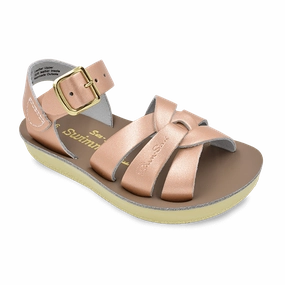 Salt Water by Hoy Kids Shoes Sun-San - Swimmer Sandal in Rose Gold ankle boots Shear Reduction Layer