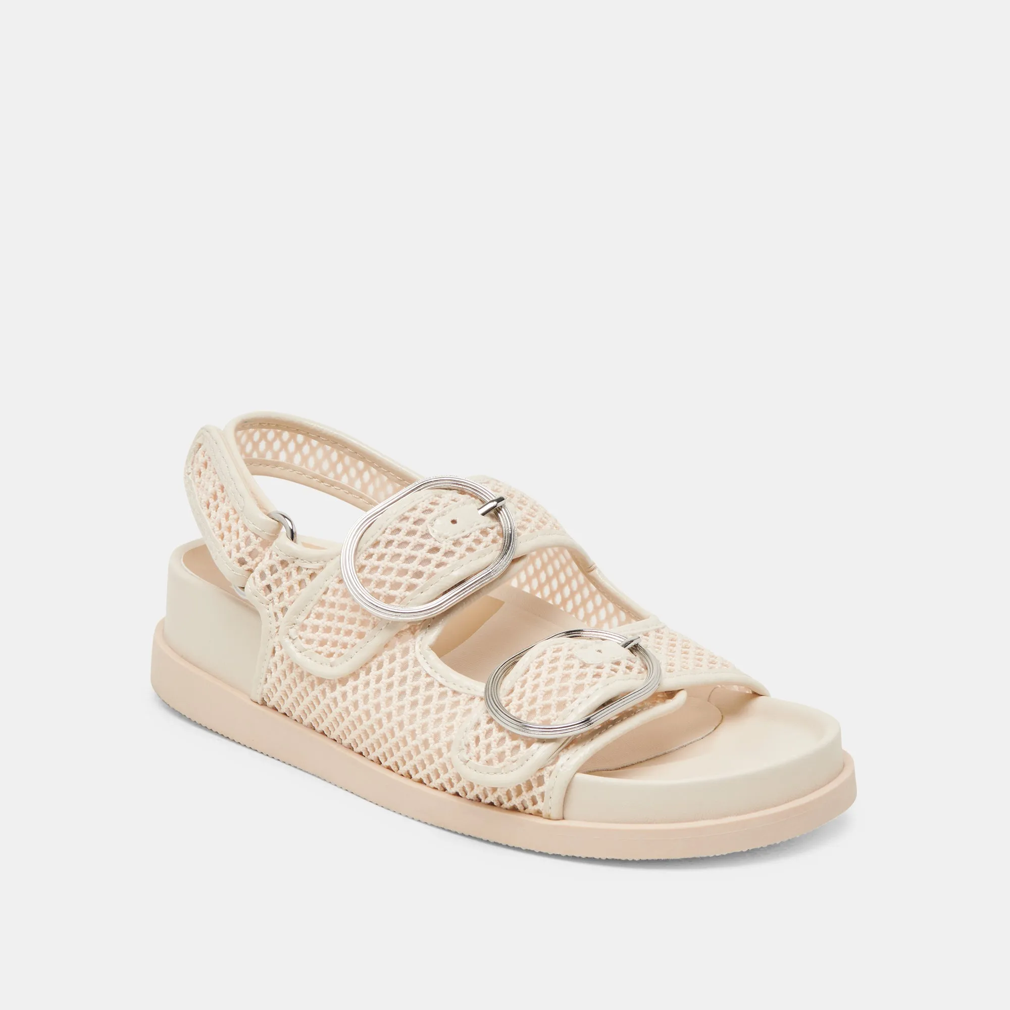 STARLA MESH SANDALS CREME WOVEN MESH Excellent