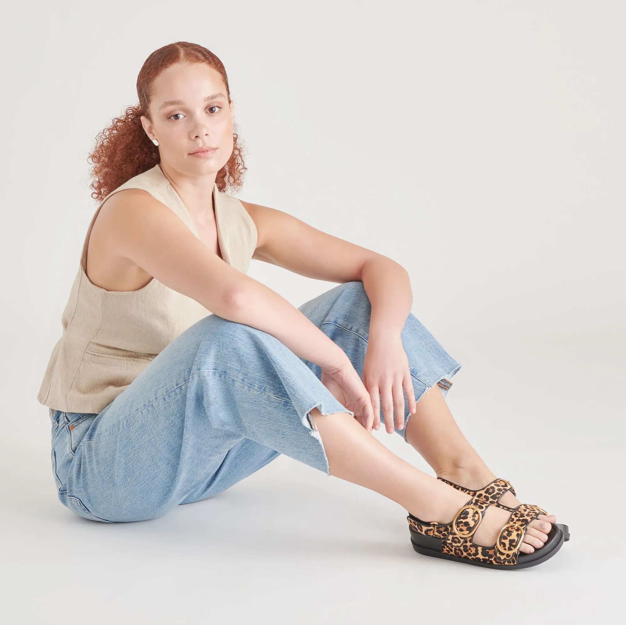 STARLA SANDALS LEOPARD BLACK CALF HAIR lowest