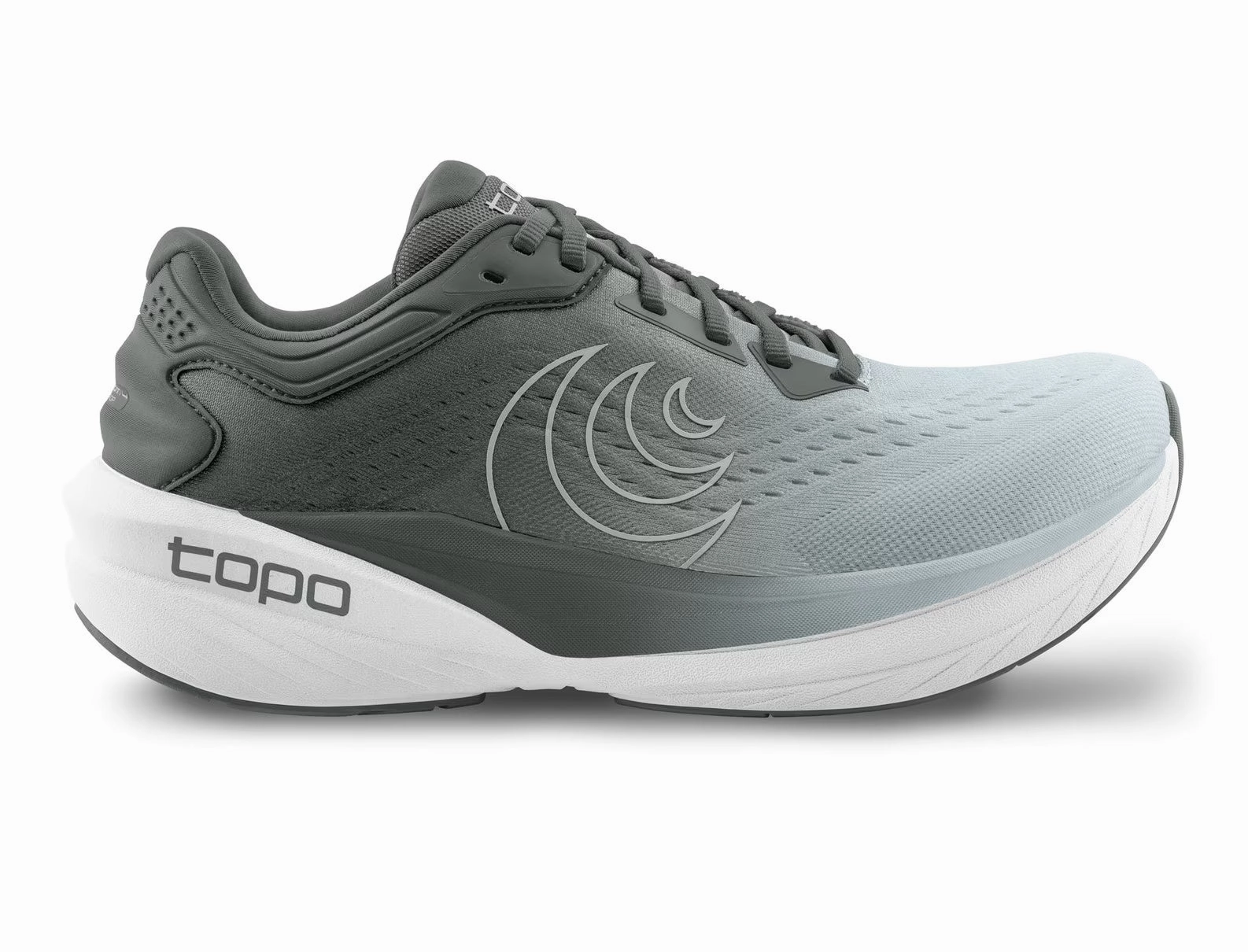 TOPO WOMENS PHANTOM 4 - GREY / GREY Odor Resistant Finish Unstructured Silhouette