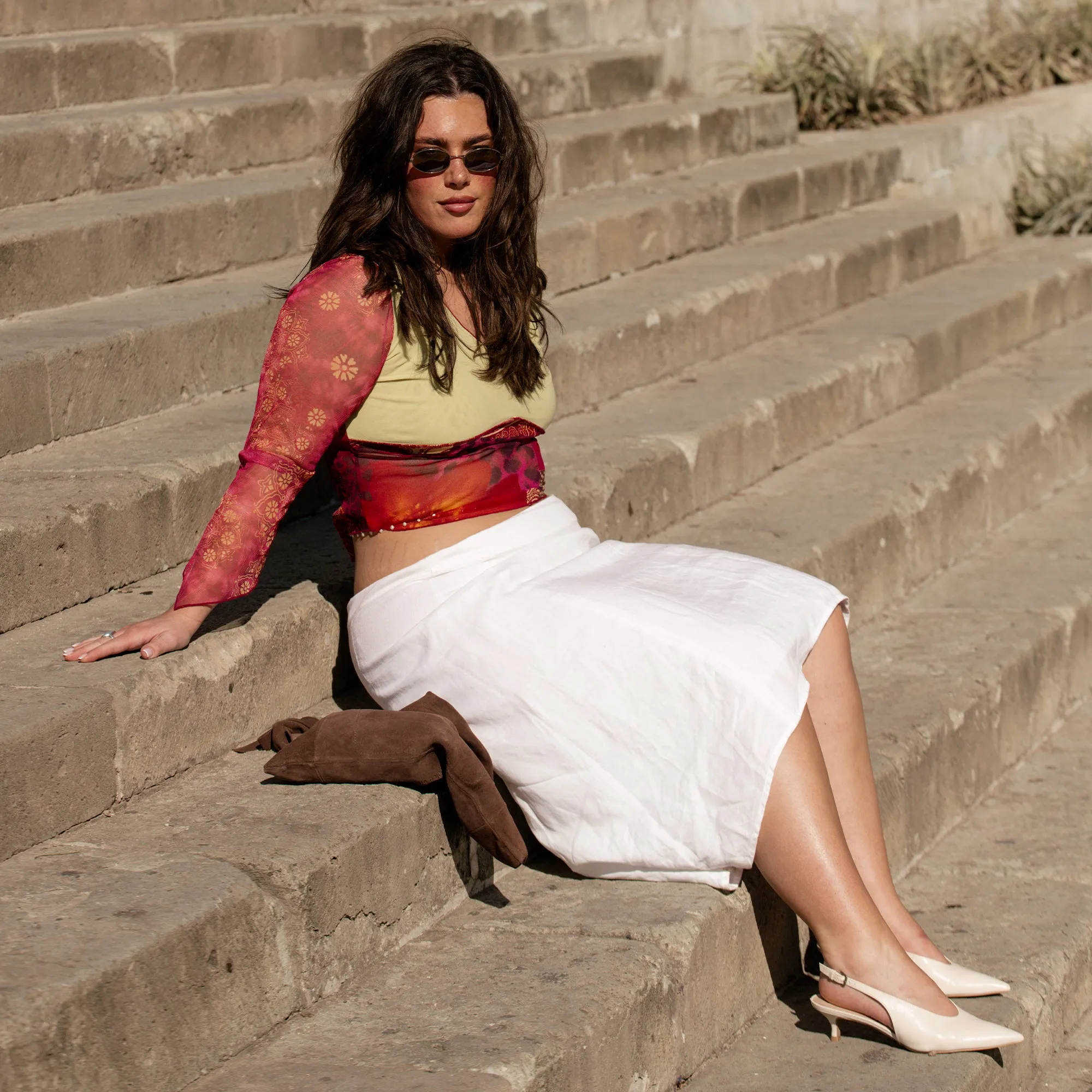 Comfortable Style ALENNA HEELS BONE CRINKLE PATENT