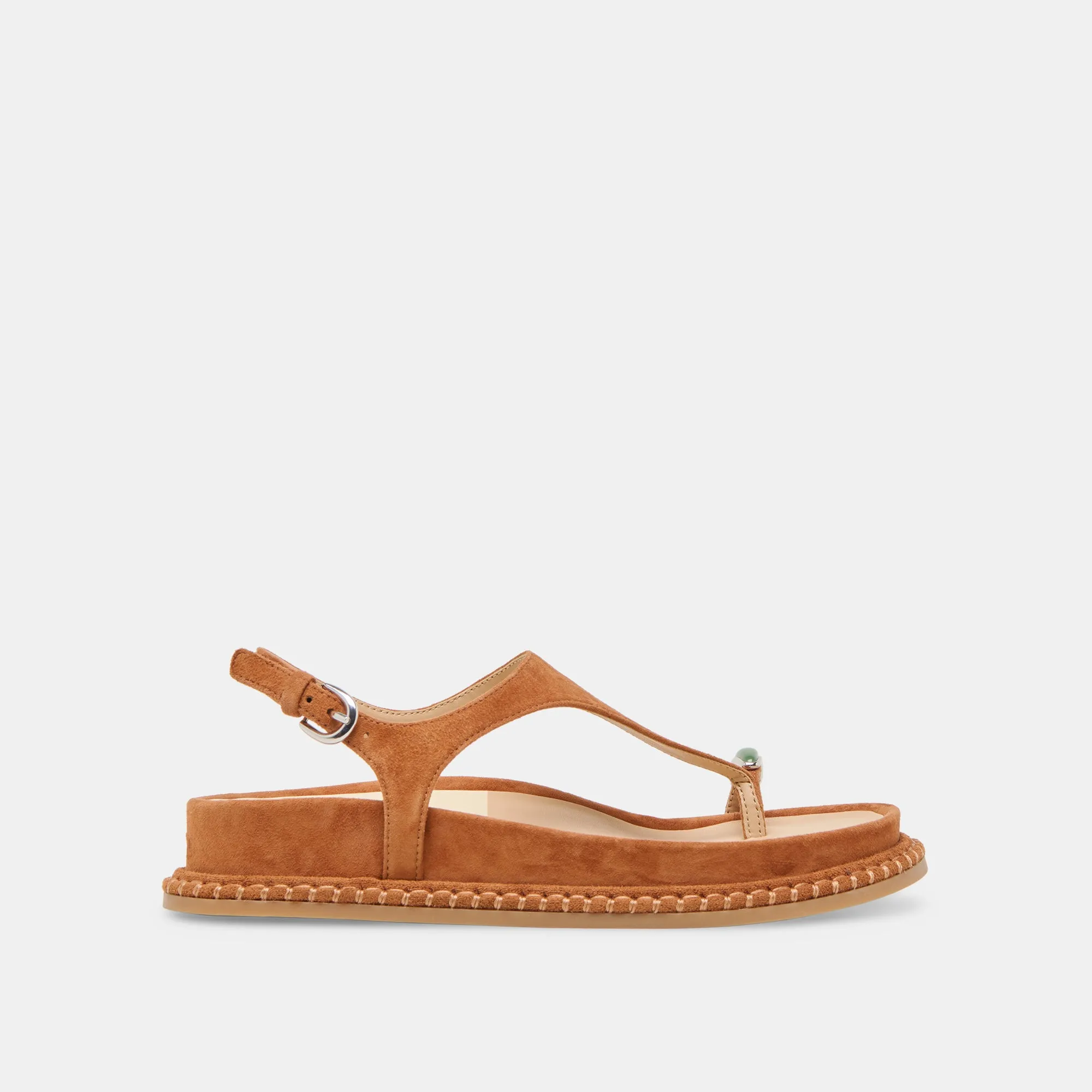 All-day arch support STEFAN GEMSTONE SANDALS CARAMEL SUEDE
