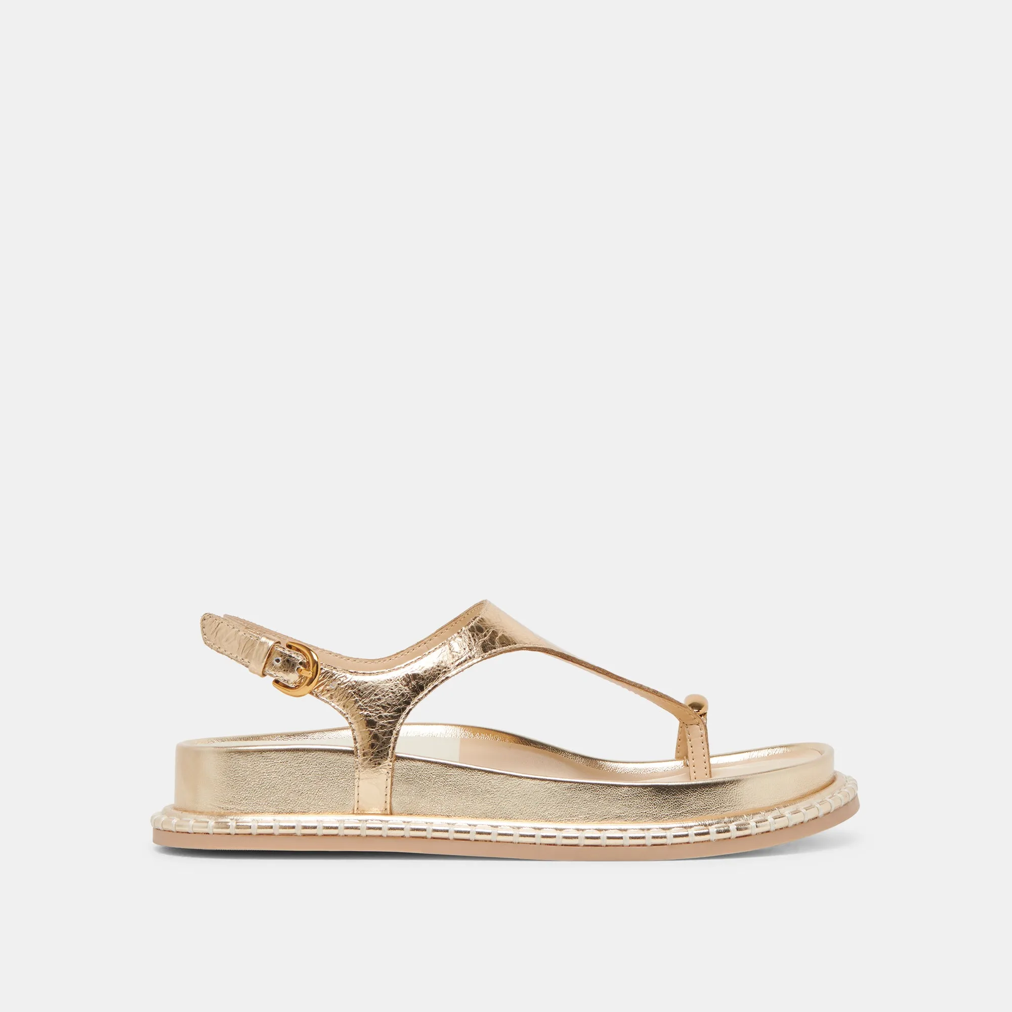 STEFAN SANDALS GOLD DISTRESSED LEATHER Ultra-soft traction