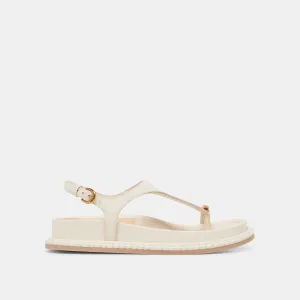 STEFAN SANDALS OFF WHITE LEATHER Comfort - Focused