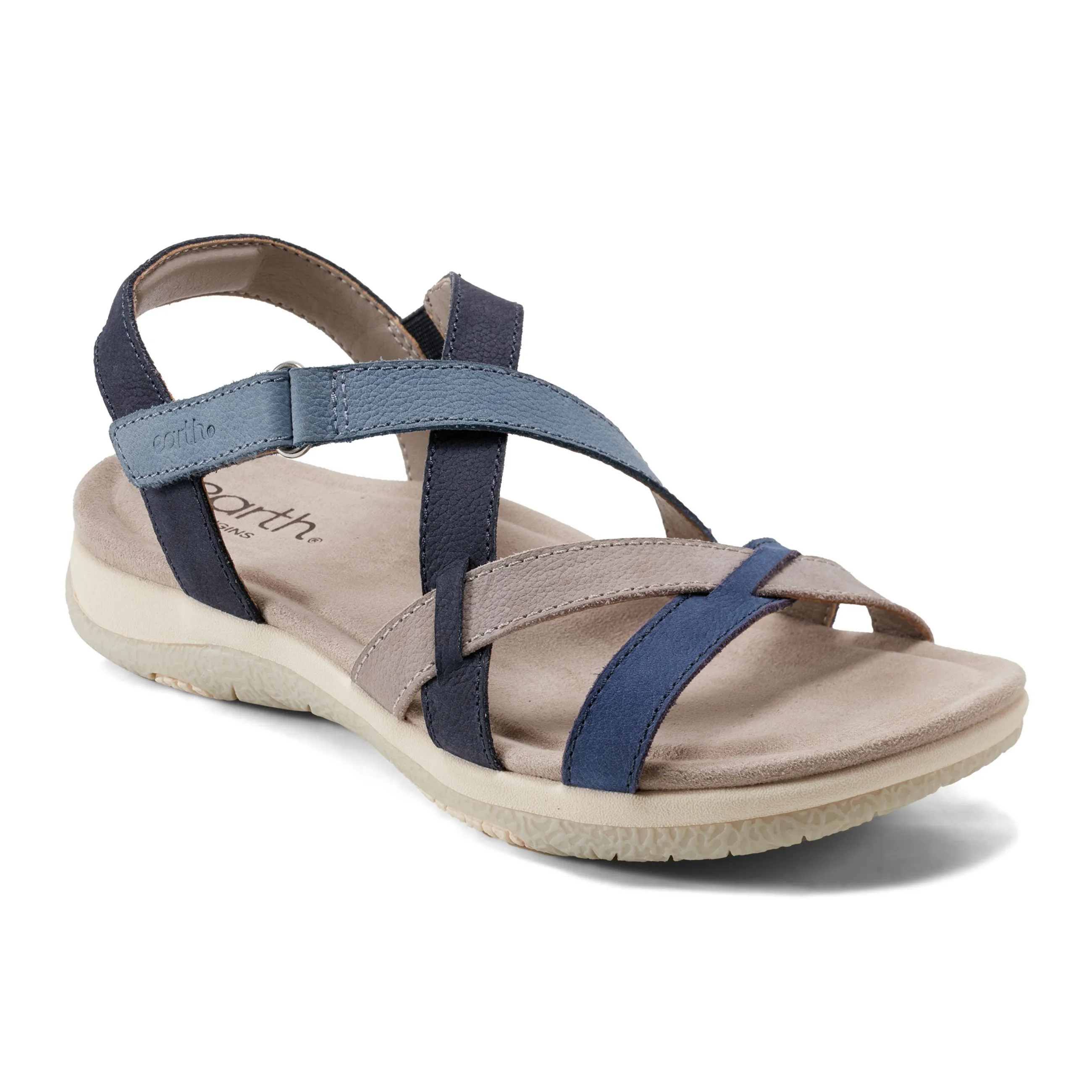 Sterling Casual Strappy Round Toe Flat Sandals Anti Microbial Lining