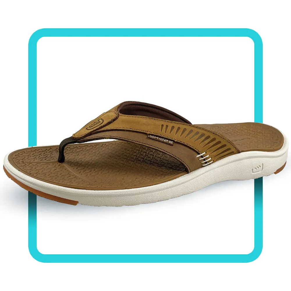 Durable tread yoga enthusiasts Stingray by Skuze Shoes - Tan & Brown