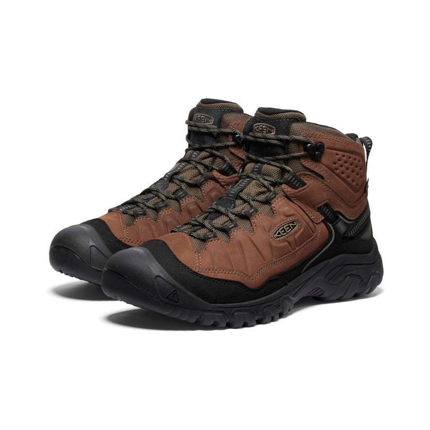 Outdoor Performance Machine washable Men's Targhee IV Wide Waterproof Hiking Boot  |  Bison/Black