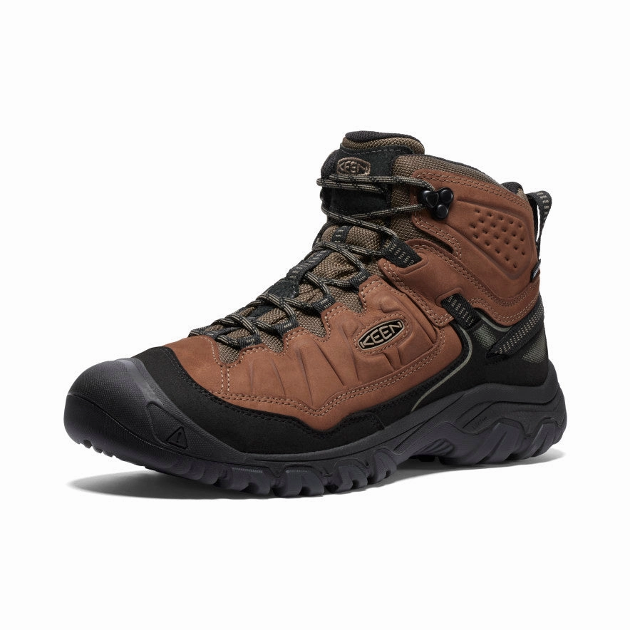 Shock Absorbing Weather Resistant User Adventure Time Men's Targhee IV Wide Waterproof Hiking Boot  |  Bison/Black