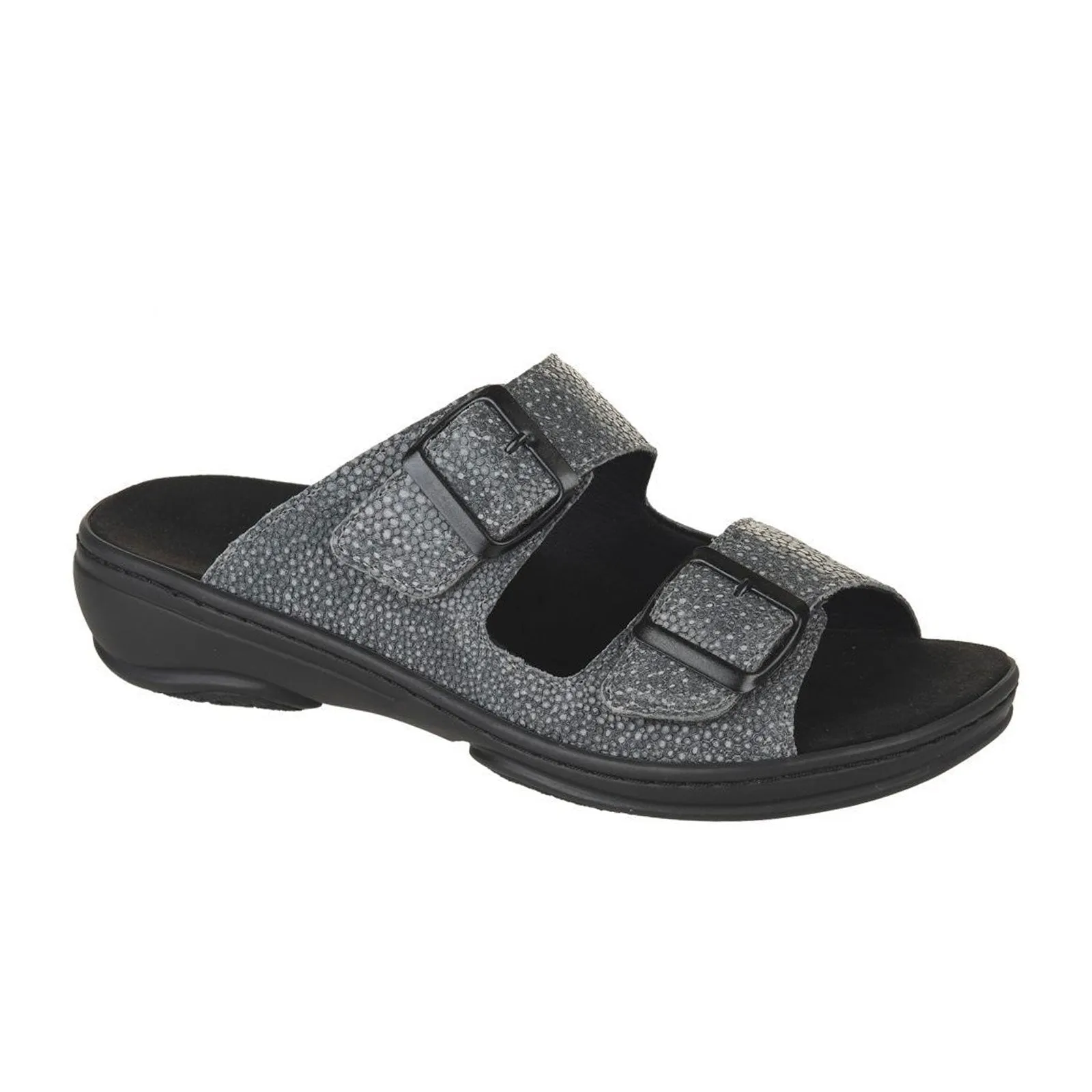 Fidelio Schwaz Slide Sandal (Women) - Light Grey Stingray Relaxed Footwear