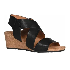portable Agility Salvia Robyn Wedge Sandal (Women) - Black Sheep Nappa