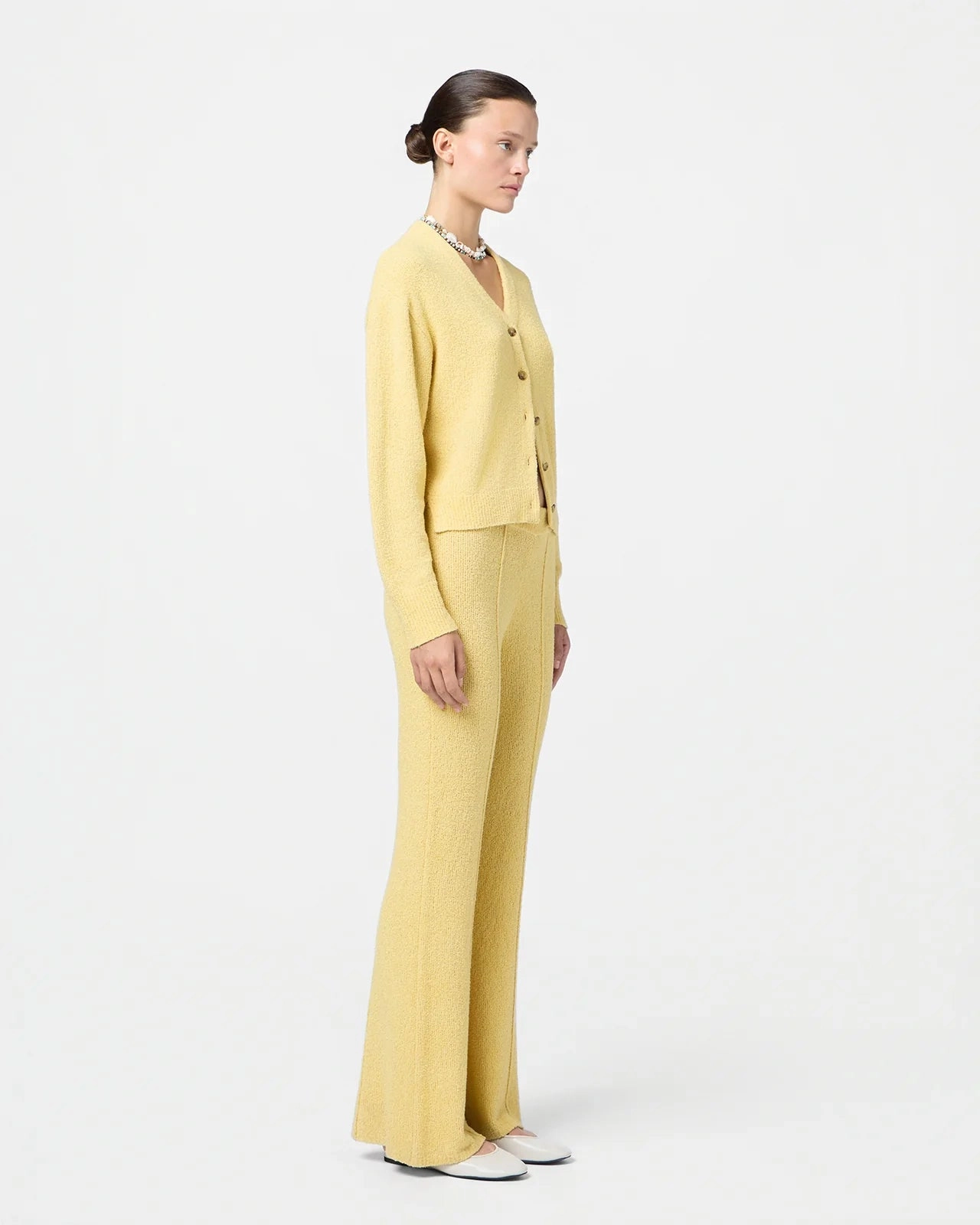 Boucle Collegiate Cardigan in Butter Everyday Comfort Fit