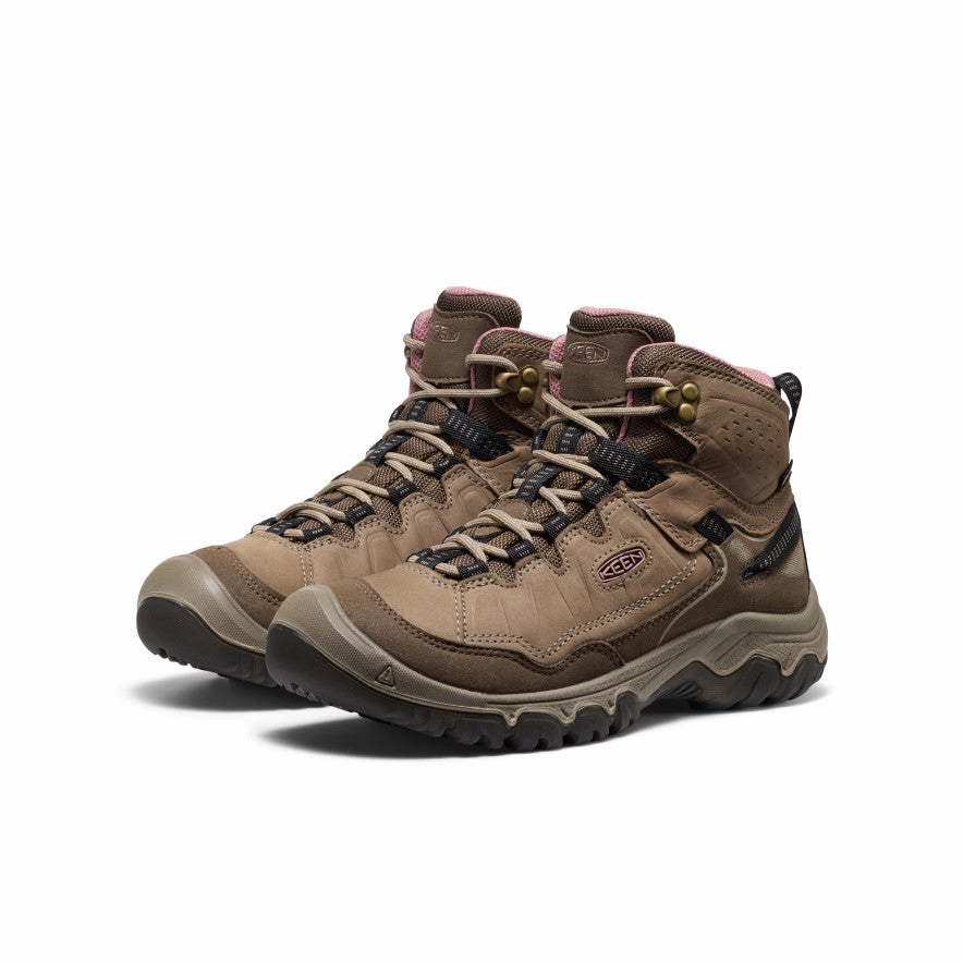 Women's Targhee IV Waterproof Hiking Boot  |  Brindle/Nostalgia Rose Breathable Boho Mood