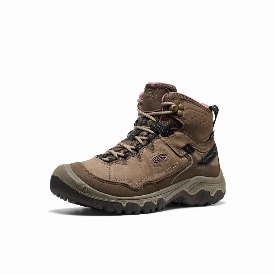 Women's Targhee IV Waterproof Hiking Boot  |  Brindle/Nostalgia Rose High Utility day trip