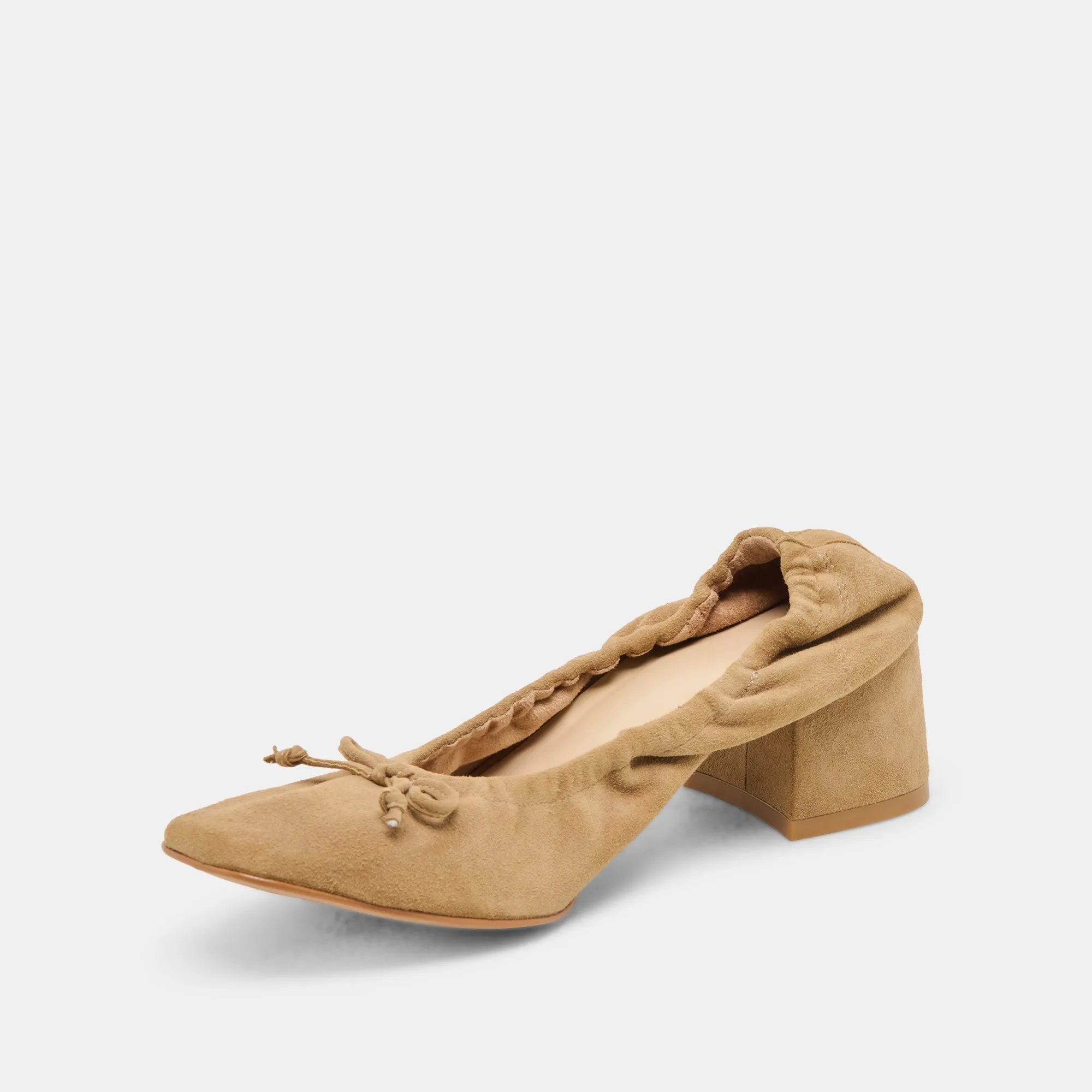 KARMIN HEELS DK TAUPE SUEDE Smooth Insole Shock-absorbent materials