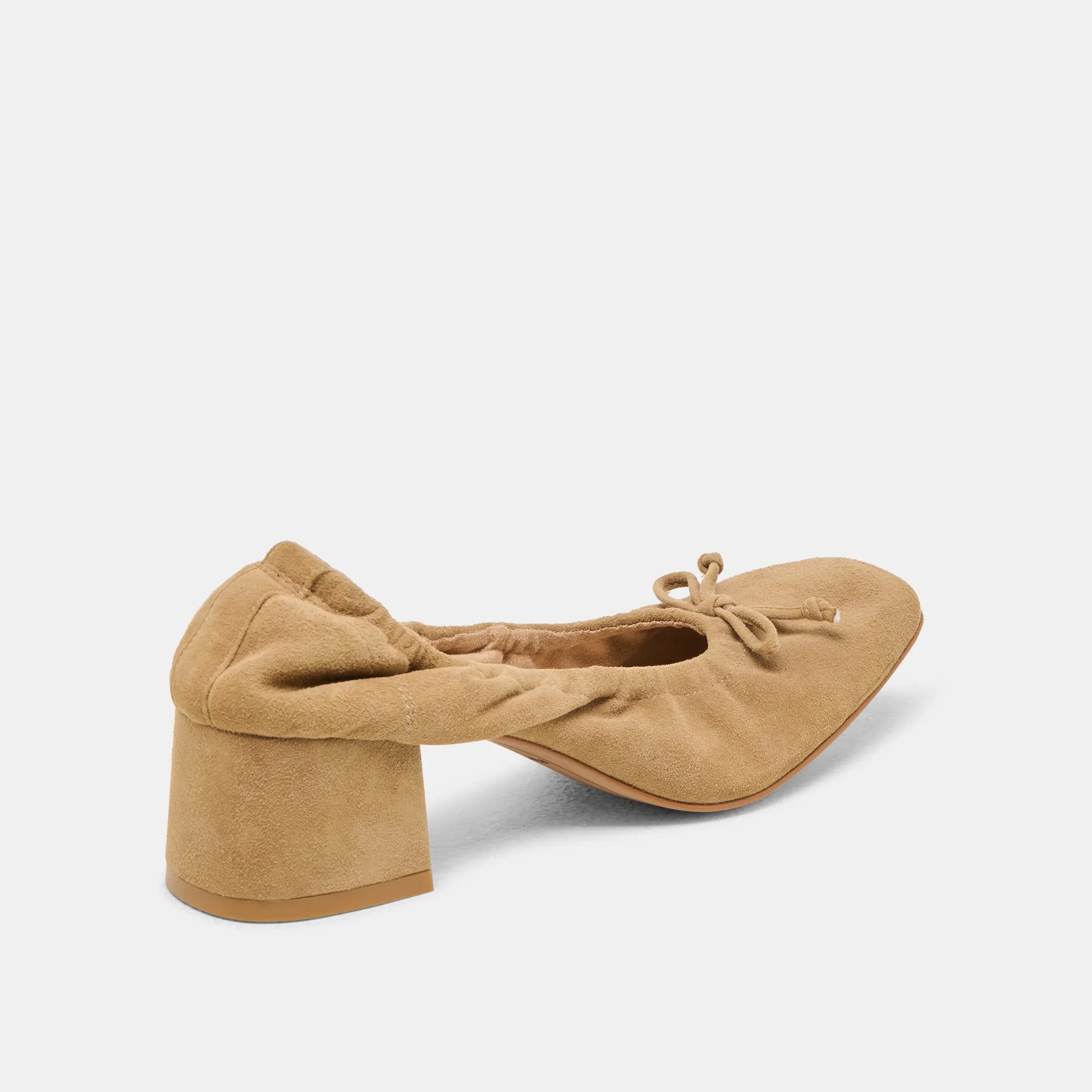 KARMIN HEELS DK TAUPE SUEDE Non Marking Rubber